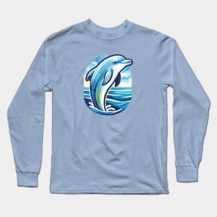 Oceanic Freedom - Dancing Dolphin Long Sleeve T-Shirt